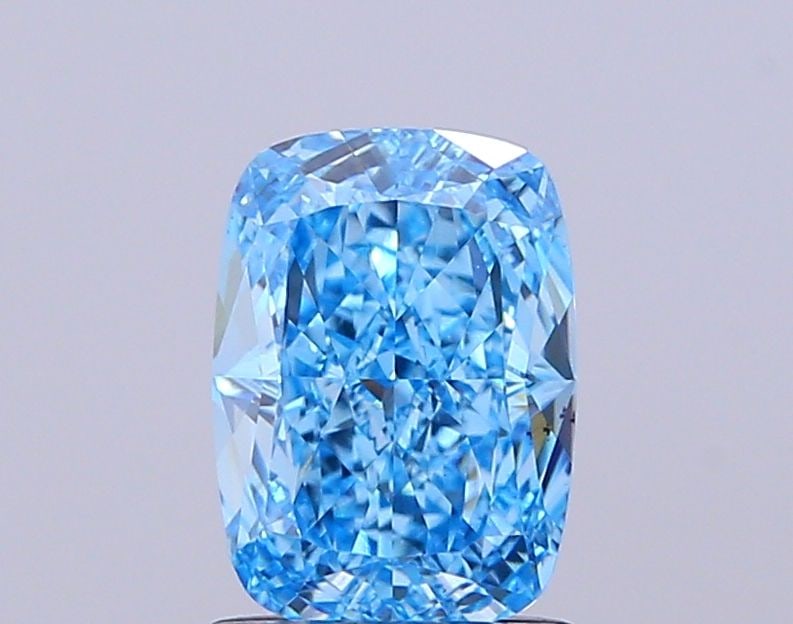 Loose Diamond - CUSHION MODIFIED 1.62ct Fancy Vivid Blue VS1: Loose Diamond - CUSHION MODIFIED 1.62ct Fancy Vivid Blue VS1 Source: This is a real non-mined Diamond that has been grown in a lab Shape: CUSHION MODIFIED Carats: 1.62 Color: Fancy Vivid Blue Certific