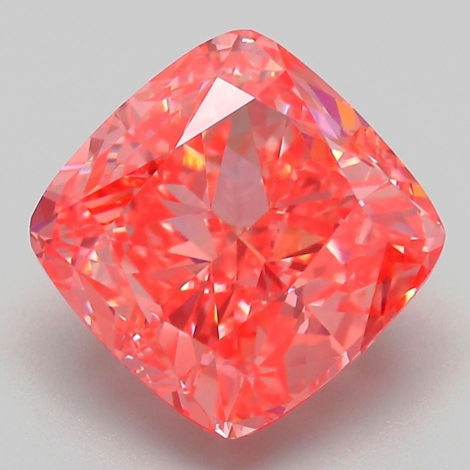 Loose Diamond - CUSHION MODIFIED 5.02ct Fancy Vivid Pink VS1: Loose Diamond - CUSHION MODIFIED 5.02ct Fancy Vivid Pink VS1 Source: This is a real non-mined Diamond that has been grown in a lab Shape: CUSHION MODIFIED Carats: 5.02 Color: Fancy Vivid Pink Certific