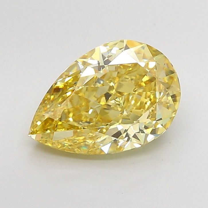 Loose Diamond - PEAR 4.04ct Fancy Intense Yellow VS1: Loose Diamond - PEAR 4.04ct Fancy Intense Yellow VS1 Source: This is a real non-mined Diamond that has been grown in a lab Shape: PEAR Carats: 4.04 Color: Fancy Intense Yellow Certification: IGI Video