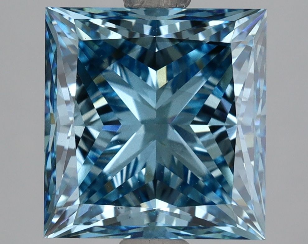 Loose Diamond - PRINCESS 4.02ct Fancy Vivid Blue VS2 (1 of 1)
