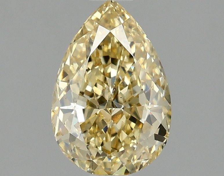 Loose Diamond - PEAR 1.56ct Fancy Intense Yellow VS2: Loose Diamond - PEAR 1.56ct Fancy Intense Yellow VS2 Source: This is a real non-mined Diamond that has been grown in a lab Shape: PEAR Carats: 1.56 Color: Fancy Intense Yellow Certification: IGI Video