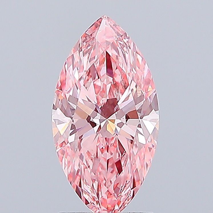 Loose Diamond - MARQUISE 2.13ct Fancy Vivid Pink VS1: Loose Diamond - MARQUISE 2.13ct Fancy Vivid Pink VS1 Source: This is a real non-mined Diamond that has been grown in a lab Shape: MARQUISE Carats: 2.13 Color: Fancy Vivid Pink Certification: IGI