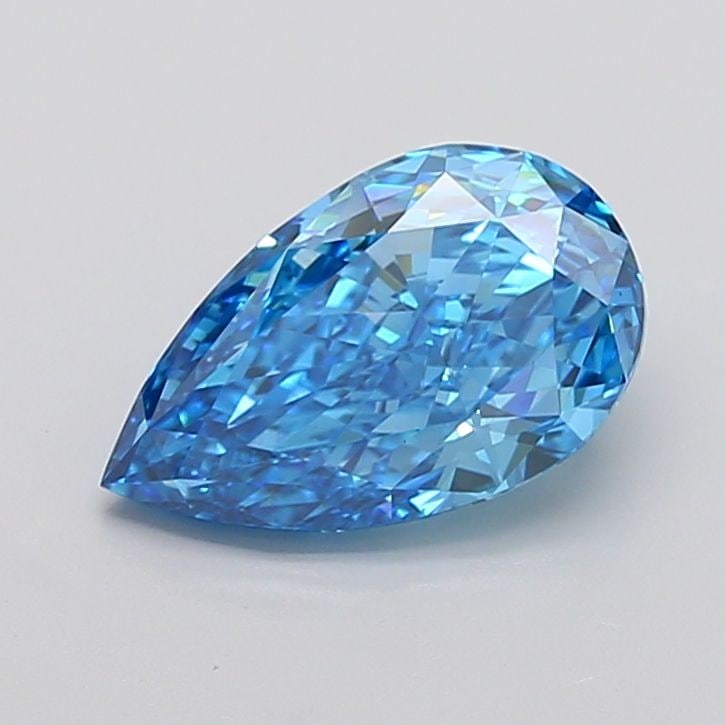 Loose Diamond - PEAR 3.52ct Fancy Vivid Blue VS1: Loose Diamond - PEAR 3.52ct Fancy Vivid Blue VS1 Source: This is a real non-mined Diamond that has been grown in a lab Shape: PEAR Carats: 3.52 Color: Fancy Vivid Blue Certification: IGI Video: