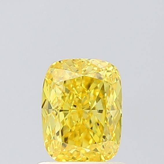 Loose Diamond - CUSHION MODIFIED 1.02ct Fancy Vivid Yellow VS1: Loose Diamond - CUSHION MODIFIED 1.02ct Fancy Vivid Yellow VS1 Source: This is a real non-mined Diamond that has been grown in a lab Shape: CUSHION MODIFIED Carats: 1.02 Color: Fancy Vivid Yellow Cert