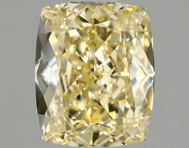 Loose Diamond - CUSHION MODIFIED 1.56ct Fancy Intense Yellow VVS2: Loose Diamond - CUSHION MODIFIED 1.56ct Fancy Intense Yellow VVS2 Source: This is a real non-mined Diamond that has been grown in a lab Shape: CUSHION MODIFIED Carats: 1.56 Color: Fancy Intense Yellow
