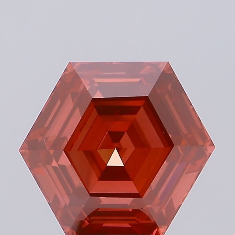 Loose Diamond - HEXAGONAL 10.31ct Fancy Vivid Red VVS2 (1 of 1)