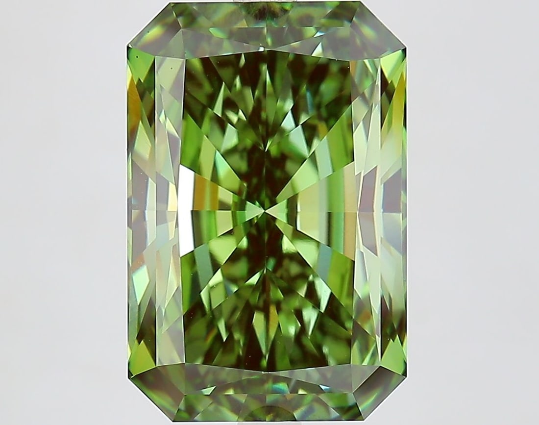 Loose Diamond - RADIANT 7.03ct Fancy Vivid Green VS1 (1 of 1)