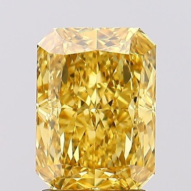 Loose Diamond - RADIANT 2.07ct Fancy Vivid Yellow VS1: Loose Diamond - RADIANT 2.07ct Fancy Vivid Yellow VS1 Source: This is a real non-mined Diamond that has been grown in a lab Shape: RADIANT Carats: 2.07 Color: Fancy Vivid Yellow Certification: IGI Vid