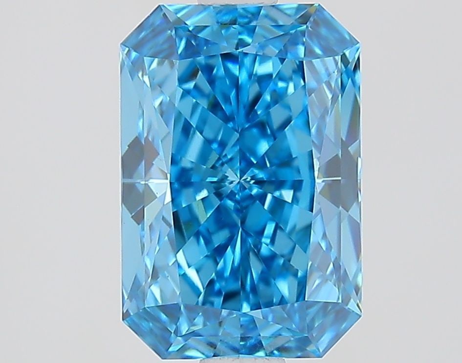 Loose Diamond - RADIANT 1.89ct Fancy Vivid Blue VS1: Loose Diamond - RADIANT 1.89ct Fancy Vivid Blue VS1 Source: This is a real non-mined Diamond that has been grown in a lab Shape: RADIANT Carats: 1.89 Color: Fancy Vivid Blue Certification: IGI Video: