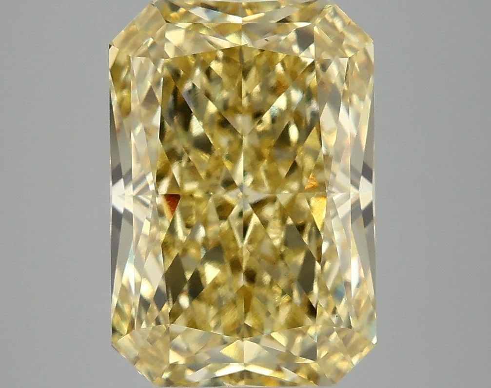 Loose Diamond - RADIANT 5.04ct Fancy Vivid Yellow VS1: Loose Diamond - RADIANT 5.04ct Fancy Vivid Yellow VS1 Source: This is a real non-mined Diamond that has been grown in a lab Shape: RADIANT Carats: 5.04 Color: Fancy Vivid Yellow Certification: IGI Vid