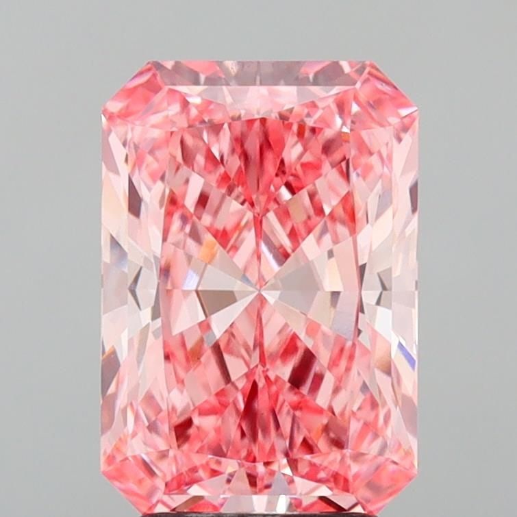 Loose Diamond - RADIANT 3.09ct Fancy Vivid Pink VVS2: Loose Diamond - RADIANT 3.09ct Fancy Vivid Pink VVS2 Source: This is a real non-mined Diamond that has been grown in a lab Shape: RADIANT Carats: 3.09 Color: Fancy Vivid Pink Certification: IGI