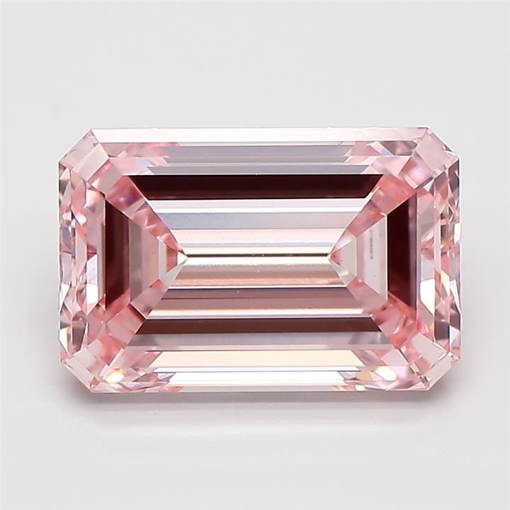Loose Diamond - EMERALD 5.01ct Fancy Intense Pink VS1: Loose Diamond - EMERALD 5.01ct Fancy Intense Pink VS1 Source: This is a real non-mined Diamond that has been grown in a lab Shape: EMERALD Carats: 5.01 Color: Fancy Intense Pink Certification: IGI Vid
