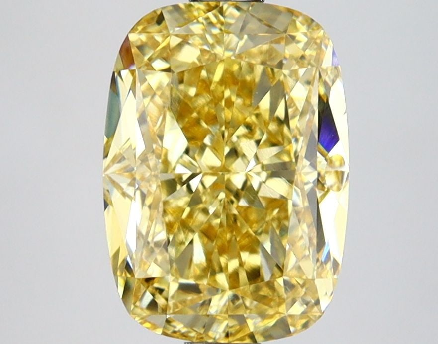 Loose Diamond - CUSHION MODIFIED 2.8ct Fancy Vivid Yellow VS1: Loose Diamond - CUSHION MODIFIED 2.8ct Fancy Vivid Yellow VS1 Source: This is a real non-mined Diamond that has been grown in a lab Shape: CUSHION MODIFIED Carats: 2.8 Color: Fancy Vivid Yellow Certif