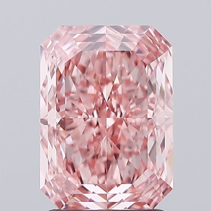 Loose Diamond - RADIANT 2.02ct Fancy Vivid Pink VVS2: Loose Diamond - RADIANT 2.02ct Fancy Vivid Pink VVS2 Source: This is a real non-mined Diamond that has been grown in a lab Shape: RADIANT Carats: 2.02 Color: Fancy Vivid Pink Certification: IGI Video:
