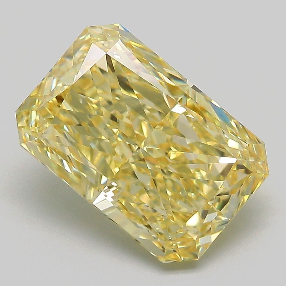 Loose Diamond - RADIANT 4.05ct Fancy Intense Yellow VVS2: Loose Diamond - RADIANT 4.05ct Fancy Intense Yellow VVS2 Source: This is a real non-mined Diamond that has been grown in a lab Shape: RADIANT Carats: 4.05 Color: Fancy Intense Yellow Certification: IG