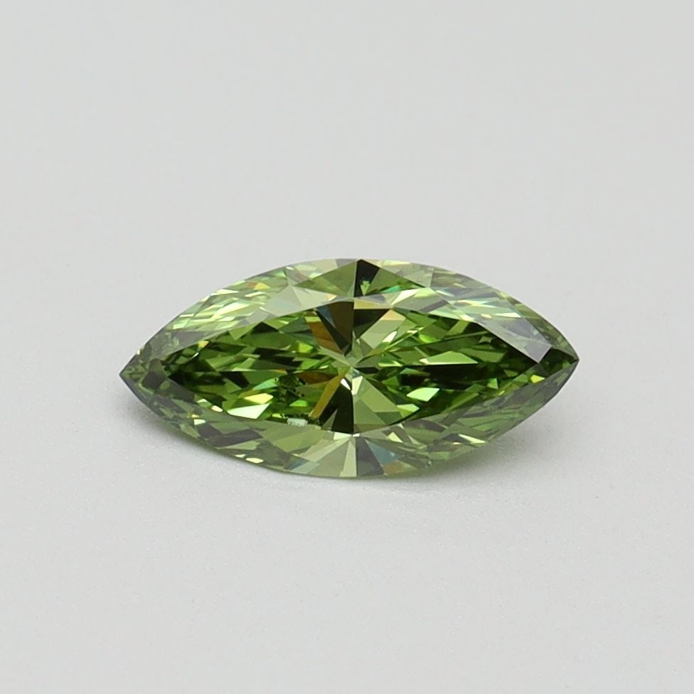 Loose Diamond - MARQUISE 0.5ct Fancy Vivid Green VVS2: Loose Diamond - MARQUISE 0.5ct Fancy Vivid Green VVS2 Source: This is a real non-mined Diamond that has been grown in a lab Shape: MARQUISE Carats: 0.5 Color: Fancy Vivid Green Certification: IGI Vide