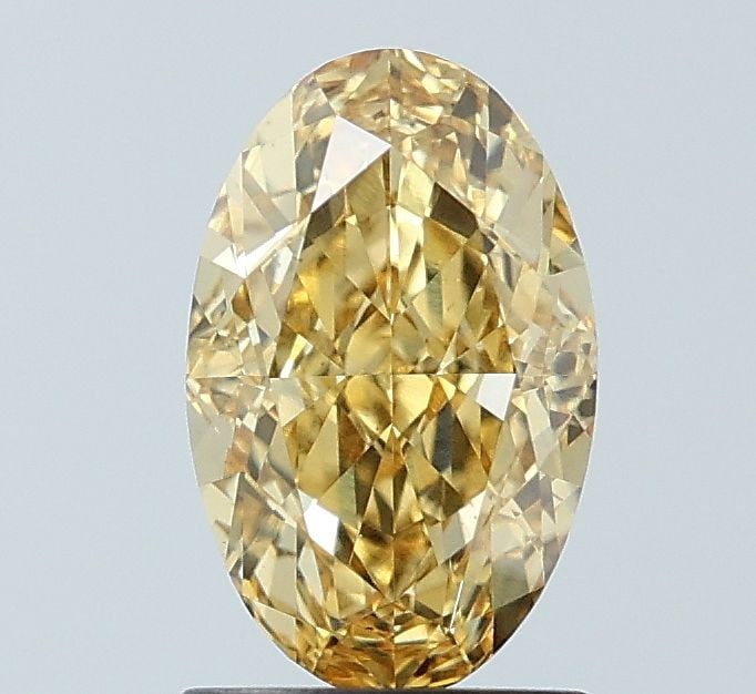 Loose Diamond - OVAL 1.77ct Fancy Vivid Yellow VS1: Loose Diamond - OVAL 1.77ct Fancy Vivid Yellow VS1 Source: This is a real non-mined Diamond that has been grown in a lab Shape: OVAL Carats: 1.77 Color: Fancy Vivid Yellow Certification: IGI Video: