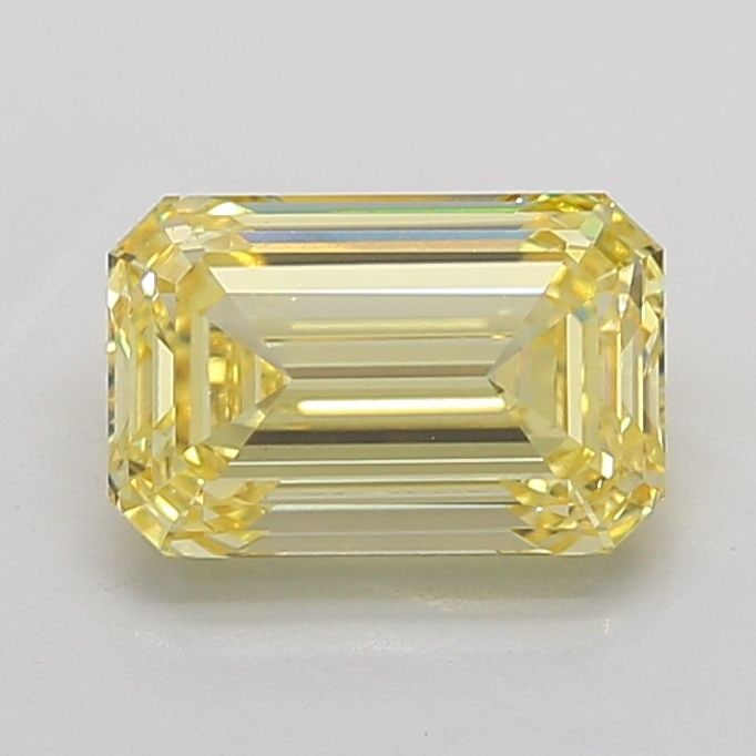 Loose Diamond - EMERALD 4.35ct Fancy Intense Yellow VS1: Loose Diamond - EMERALD 4.35ct Fancy Intense Yellow VS1 Source: This is a real non-mined Diamond that has been grown in a lab Shape: EMERALD Carats: 4.35 Color: Fancy Intense Yellow Certification: IGI