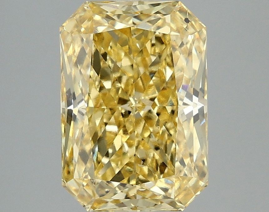 Loose Diamond - RADIANT 3.09ct Fancy Vivid Yellow SI1: Loose Diamond - RADIANT 3.09ct Fancy Vivid Yellow SI1 Source: This is a real non-mined Diamond that has been grown in a lab Shape: RADIANT Carats: 3.09 Color: Fancy Vivid Yellow Certification: IGI Vid