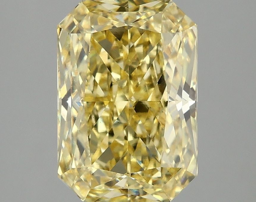 Loose Diamond - RADIANT 3.1ct Fancy Vivid Yellow VS2: Loose Diamond - RADIANT 3.1ct Fancy Vivid Yellow VS2 Source: This is a real non-mined Diamond that has been grown in a lab Shape: RADIANT Carats: 3.1 Color: Fancy Vivid Yellow Certification: IGI Video