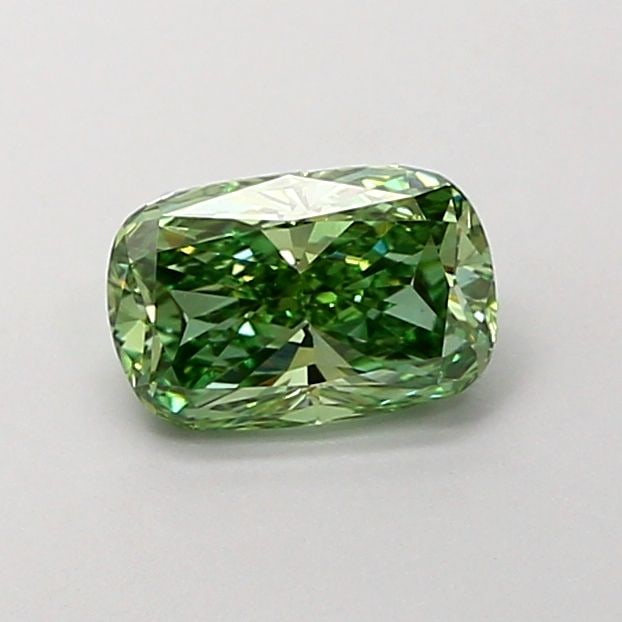 Loose Diamond - CUSHION MODIFIED 1.06ct Fancy Vivid Green VVS2: Loose Diamond - CUSHION MODIFIED 1.06ct Fancy Vivid Green VVS2 Source: This is a real non-mined Diamond that has been grown in a lab Shape: CUSHION MODIFIED Carats: 1.06 Color: Fancy Vivid Green Certi