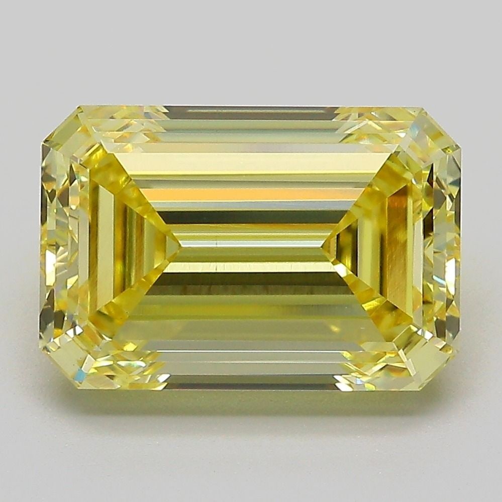 Loose Diamond - EMERALD 5.19ct Fancy Vivid Yellow VS1 (1 of 1)