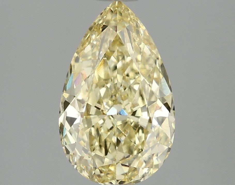 Loose Diamond - PEAR 2.1ct Fancy Intense Yellow VS1: Loose Diamond - PEAR 2.1ct Fancy Intense Yellow VS1 Source: This is a real non-mined Diamond that has been grown in a lab Shape: PEAR Carats: 2.1 Color: Fancy Intense Yellow Certification: IGI Video: