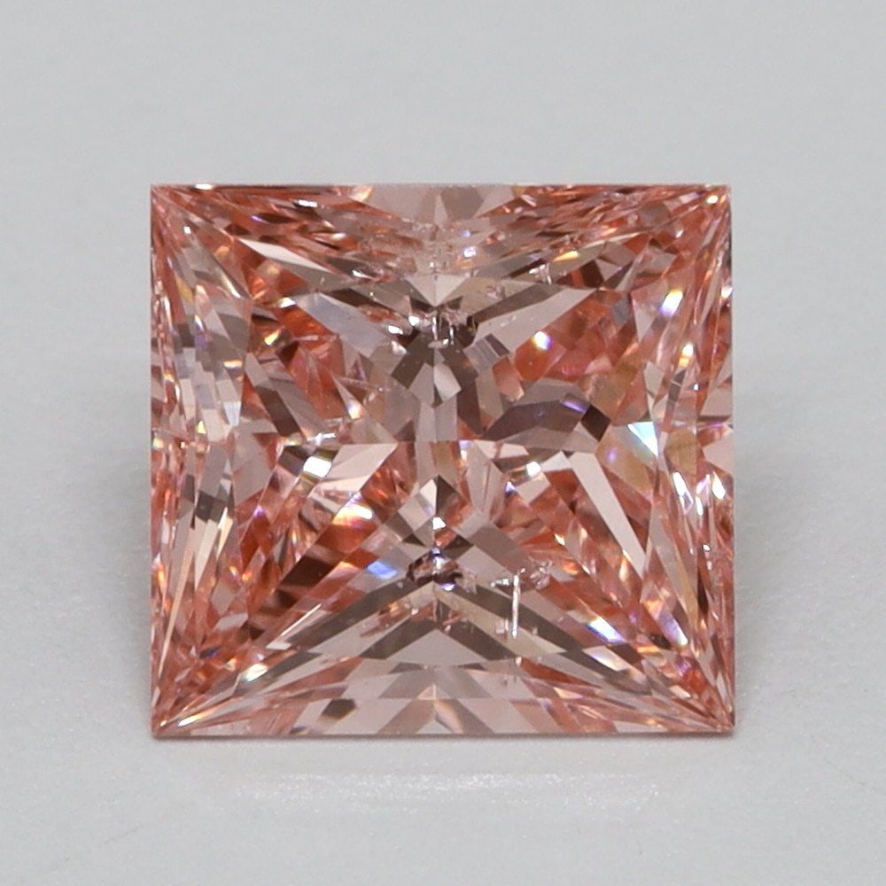 Loose Diamond - PRINCESS 0.72ct Fancy Vivid Pink SI2: Loose Diamond - PRINCESS 0.72ct Fancy Vivid Pink SI2 Source: This is a real non-mined Diamond that has been grown in a lab Shape: PRINCESS Carats: 0.72 Color: Fancy Vivid Pink Certification: NONE Vide