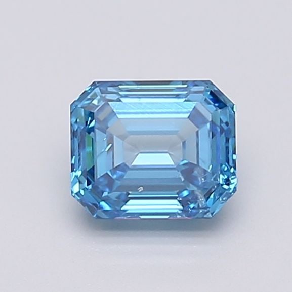 Loose Diamond - EMERALD 1.04ct Fancy Vivid Blue SI2: Loose Diamond - EMERALD 1.04ct Fancy Vivid Blue SI2 Source: This is a real non-mined Diamond that has been grown in a lab Shape: EMERALD Carats: 1.04 Color: Fancy Vivid Blue Certification: IGI Video: