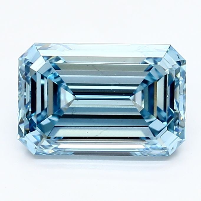 Loose Diamond - EMERALD 2.82ct Fancy Vivid Blue VS1 (1 of 1)