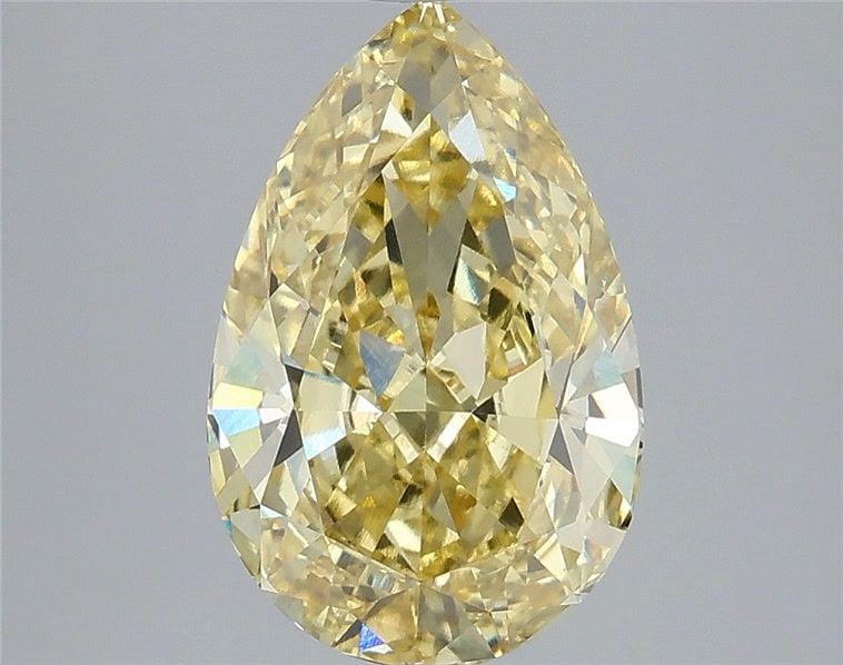 Loose Diamond - PEAR 3.57ct Fancy Intense Yellow VS2: Loose Diamond - PEAR 3.57ct Fancy Intense Yellow VS2 Source: This is a real non-mined Diamond that has been grown in a lab Shape: PEAR Carats: 3.57 Color: Fancy Intense Yellow Certification: IGI Video