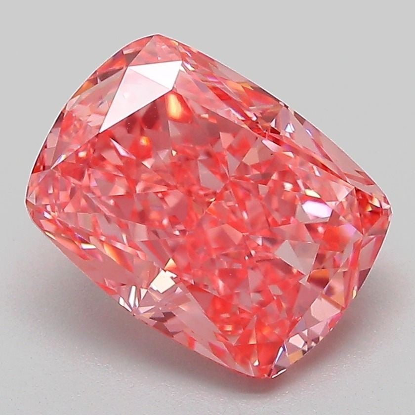 Loose Diamond - CUSHION MODIFIED 3.14ct Fancy Vivid Pink VS1: Loose Diamond - CUSHION MODIFIED 3.14ct Fancy Vivid Pink VS1 Source: This is a real non-mined Diamond that has been grown in a lab Shape: CUSHION MODIFIED Carats: 3.14 Color: Fancy Vivid Pink Certific