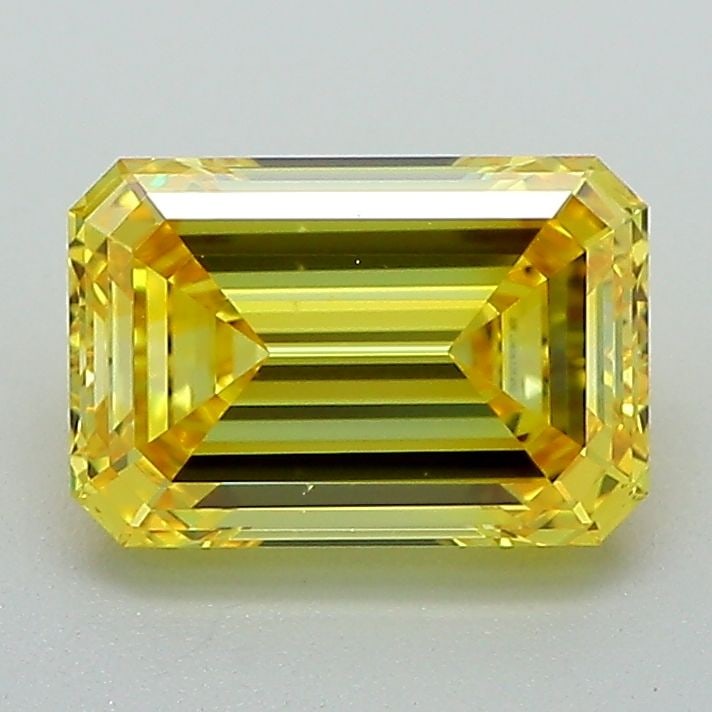 Loose Diamond - EMERALD 1.51ct Fancy Vivid Yellow VS1: Loose Diamond - EMERALD 1.51ct Fancy Vivid Yellow VS1 Source: This is a real non-mined Diamond that has been grown in a lab Shape: EMERALD Carats: 1.51 Color: Fancy Vivid Yellow Certification: IGI Vid