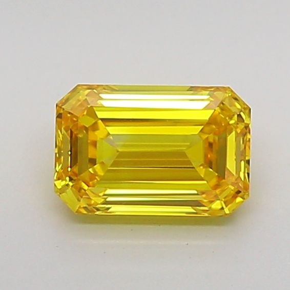 Loose Diamond - EMERALD 1.05ct Fancy Vivid Yellow VS1: Loose Diamond - EMERALD 1.05ct Fancy Vivid Yellow VS1 Source: This is a real non-mined Diamond that has been grown in a lab Shape: EMERALD Carats: 1.05 Color: Fancy Vivid Yellow Certification: IGI Vid