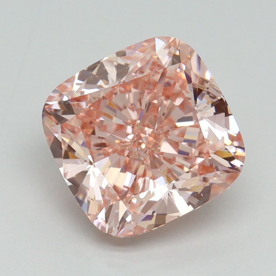 Loose Diamond - CUSHION BRILLIANT 4.32ct Fancy Intense Pink VS1: Loose Diamond - CUSHION BRILLIANT 4.32ct Fancy Intense Pink VS1 Source: This is a real non-mined Diamond that has been grown in a lab Shape: CUSHION BRILLIANT Carats: 4.32 Color: Fancy Intense Pink Ce