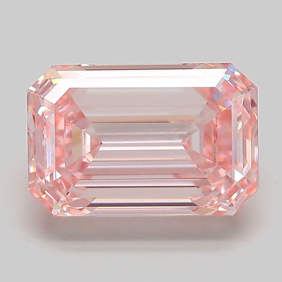 Loose Diamond - EMERALD 4.05ct Fancy Intense Pink VS1: Loose Diamond - EMERALD 4.05ct Fancy Intense Pink VS1 Source: This is a real non-mined Diamond that has been grown in a lab Shape: EMERALD Carats: 4.05 Color: Fancy Intense Pink Certification: IGI