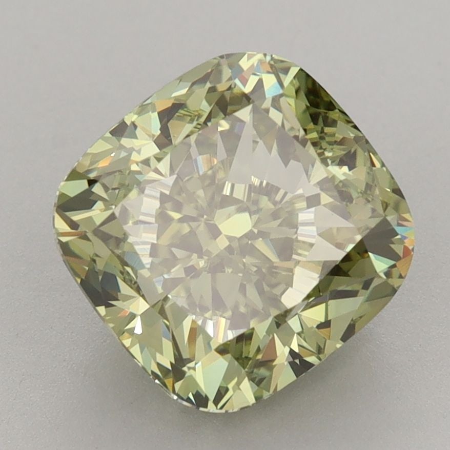 Loose Diamond - CUSHION MODIFIED 3.99ct Fancy Vivid Green VVS2 (1 of 1)