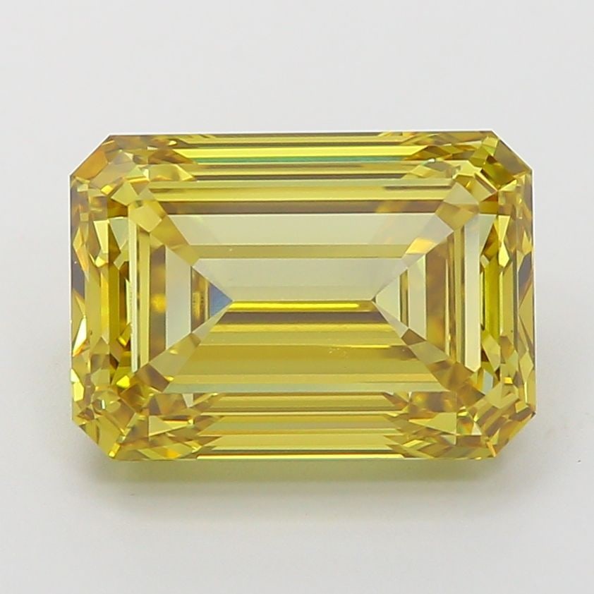 Loose Diamond - EMERALD 6.69ct Fancy Intense Yellow VS1: Loose Diamond - EMERALD 6.69ct Fancy Intense Yellow VS1 Source: This is a real non-mined Diamond that has been grown in a lab Shape: EMERALD Carats: 6.69 Color: Fancy Intense Yellow Certification: IGI
