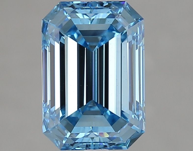 Loose Diamond - EMERALD 1.53ct Fancy Vivid Blue VS1 (1 of 1)