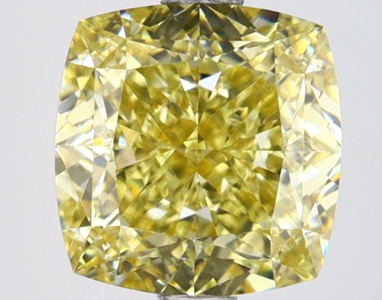 Loose Diamond - CUSHION MODIFIED 2.97ct Fancy Intense Yellow VVS2: Loose Diamond - CUSHION MODIFIED 2.97ct Fancy Intense Yellow VVS2 Source: This is a real non-mined Diamond that has been grown in a lab Shape: CUSHION MODIFIED Carats: 2.97 Color: Fancy Intense Yellow