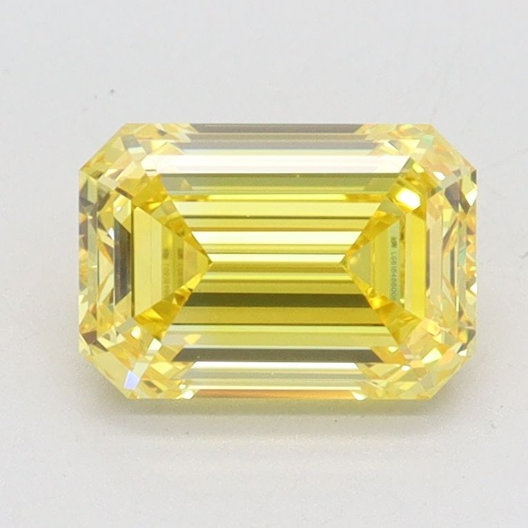Loose Diamond - EMERALD 1.52ct Fancy Vivid Yellow VVS2: Loose Diamond - EMERALD 1.52ct Fancy Vivid Yellow VVS2 Source: This is a real non-mined Diamond that has been grown in a lab Shape: EMERALD Carats: 1.52 Color: Fancy Vivid Yellow Certification: IGI Vi
