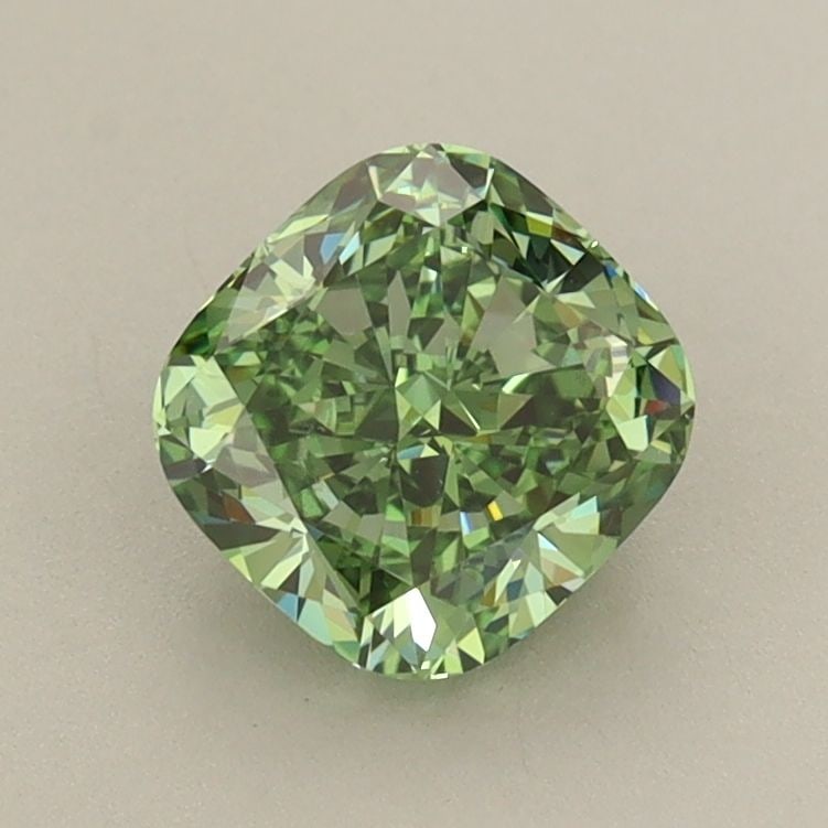 Loose Diamond - CUSHION BRILLIANT 1.17ct Fancy Vivid Green VVS1: Loose Diamond - CUSHION BRILLIANT 1.17ct Fancy Vivid Green VVS1 Source: This is a real non-mined Diamond that has been grown in a lab Shape: CUSHION BRILLIANT Carats: 1.17 Color: Fancy Vivid Green Cer