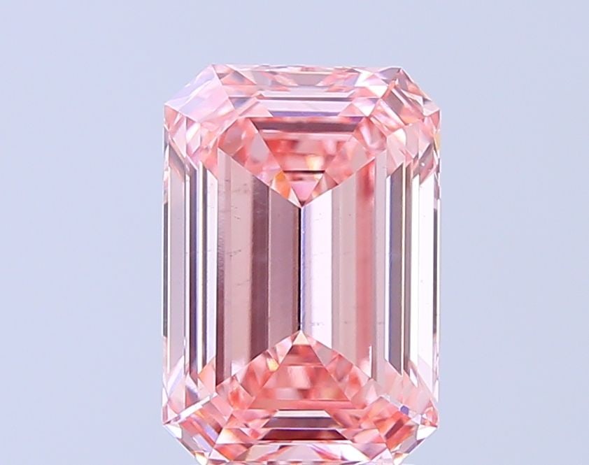 Loose Diamond - EMERALD 3.03ct Fancy Intense Pink VS2: Loose Diamond - EMERALD 3.03ct Fancy Intense Pink VS2 Source: This is a real non-mined Diamond that has been grown in a lab Shape: EMERALD Carats: 3.03 Color: Fancy Intense Pink Certification: IGI Vid