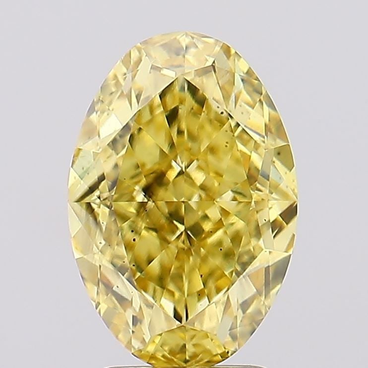 Loose Diamond - OVAL 3.67ct Fancy Vivid Yellow VS2: Loose Diamond - OVAL 3.67ct Fancy Vivid Yellow VS2 Source: This is a real non-mined Diamond that has been grown in a lab Shape: OVAL Carats: 3.67 Color: Fancy Vivid Yellow Certification: IGI Video: