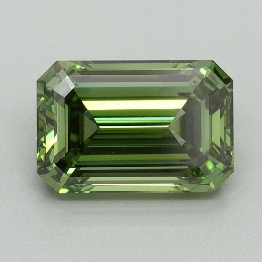 Loose Diamond - EMERALD 2.03ct Fancy Vivid Green VS1 (1 of 1)
