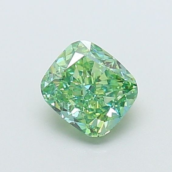 Loose Diamond - CUSHION MODIFIED 1.08ct Fancy Vivid Green VVS1: Loose Diamond - CUSHION MODIFIED 1.08ct Fancy Vivid Green VVS1 Source: This is a real non-mined Diamond that has been grown in a lab Shape: CUSHION MODIFIED Carats: 1.08 Color: Fancy Vivid Green Certi