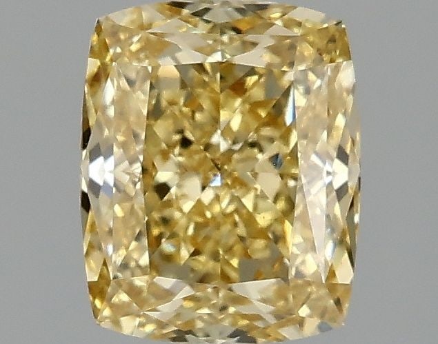 Loose Diamond - CUSHION MODIFIED 1.57ct Fancy Vivid Yellow VS1: Loose Diamond - CUSHION MODIFIED 1.57ct Fancy Vivid Yellow VS1 Source: This is a real non-mined Diamond that has been grown in a lab Shape: CUSHION MODIFIED Carats: 1.57 Color: Fancy Vivid Yellow Cert