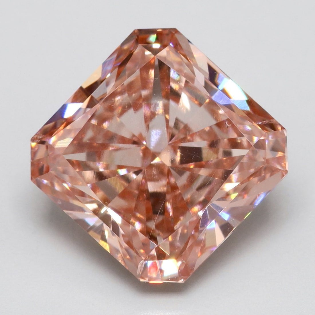 Loose Diamond - SQUARE RADIANT 3.03ct Fancy Vivid Pink VS2: Loose Diamond - SQUARE RADIANT 3.03ct Fancy Vivid Pink VS2 Source: This is a real non-mined Diamond that has been grown in a lab Shape: SQUARE RADIANT Carats: 3.03 Color: Fancy Vivid Pink Certificatio