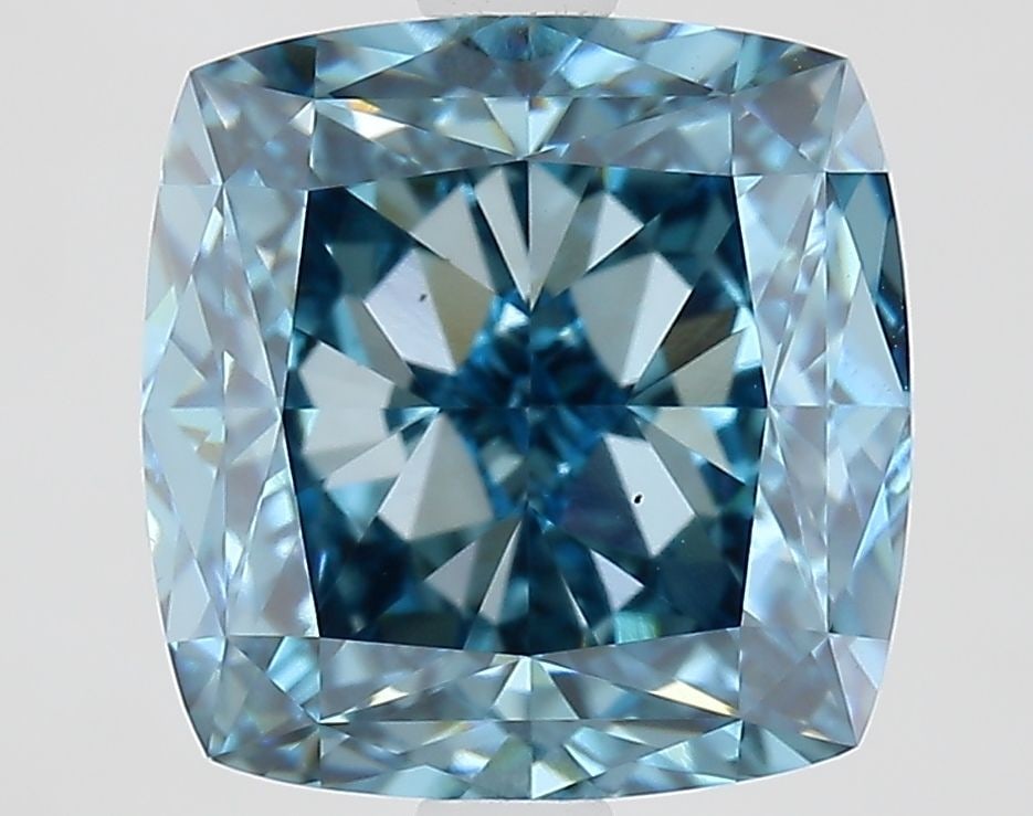 Loose Diamond - CUSHION MODIFIED 3.62ct Fancy Vivid Blue VS1: Loose Diamond - CUSHION MODIFIED 3.62ct Fancy Vivid Blue VS1 Source: This is a real non-mined Diamond that has been grown in a lab Shape: CUSHION MODIFIED Carats: 3.62 Color: Fancy Vivid Blue Certific