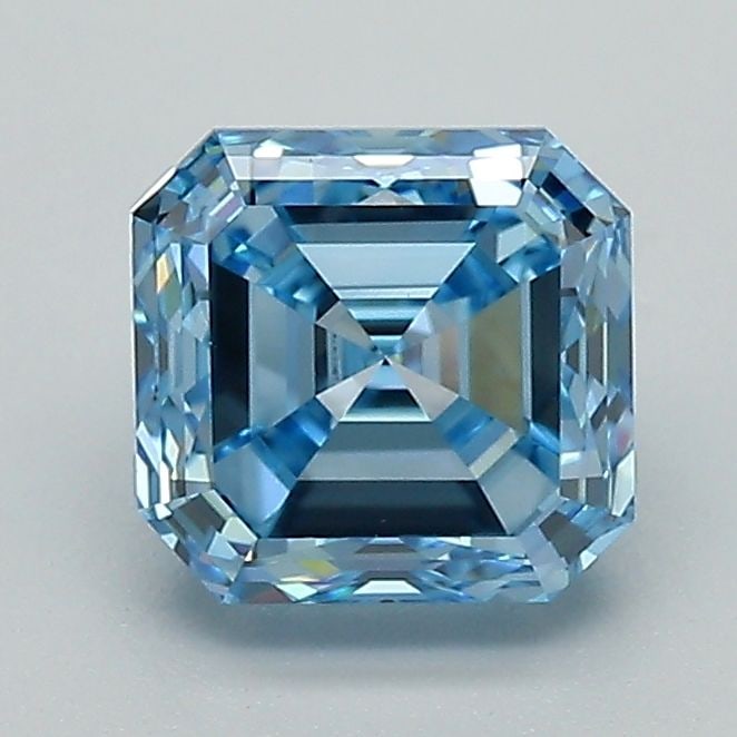 Loose Diamond - SQUARE EMERALD 1.64ct Fancy Vivid Blue VVS2: Loose Diamond - SQUARE EMERALD 1.64ct Fancy Vivid Blue VVS2 Source: This is a real non-mined Diamond that has been grown in a lab Shape: SQUARE EMERALD Carats: 1.64 Color: Fancy Vivid Blue Certificati